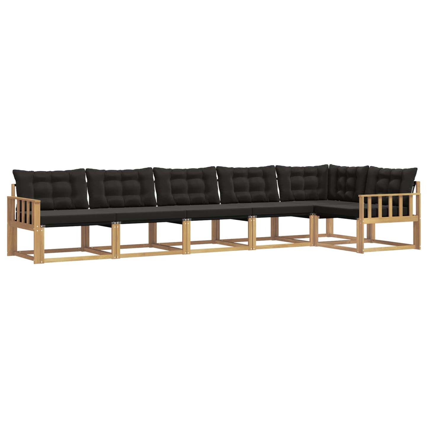Outdoor-Sofagarnitur mit Kissen 6 pcs Weiß und Schwarz