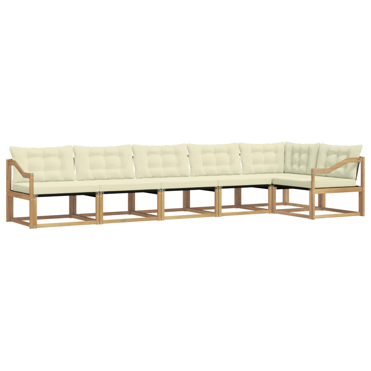 Outdoor-Sofagarnitur 6 stk. Weiß und Creme