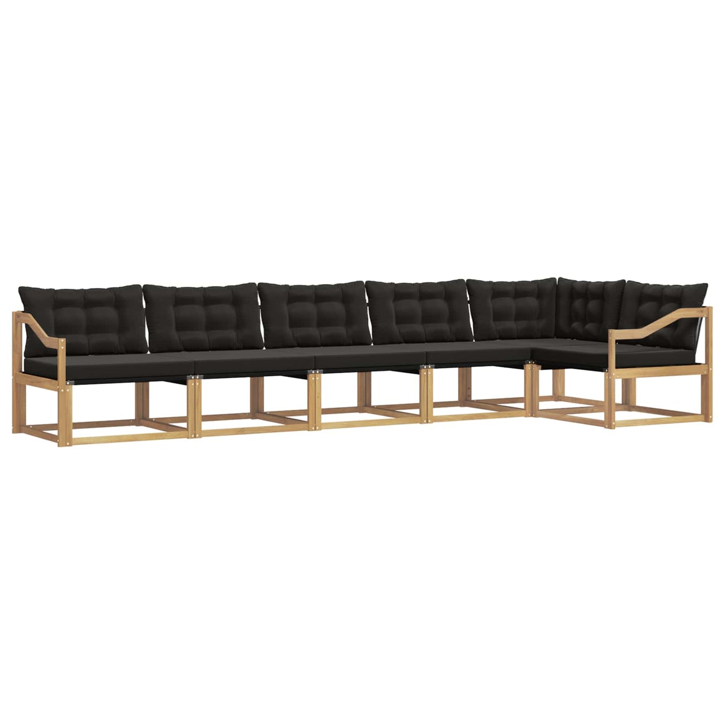 Outdoor-Sofagarnitur mit Kissen 6 pcs Weiß und Schwarz