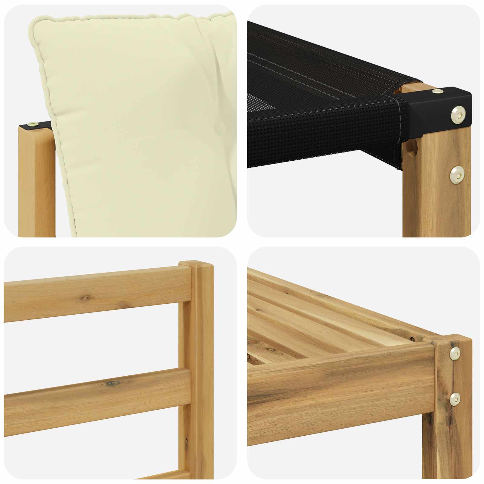 Outdoor-Sofagarnitur 7 pcs Weiß und Creme 79 x 79 x 37 cm