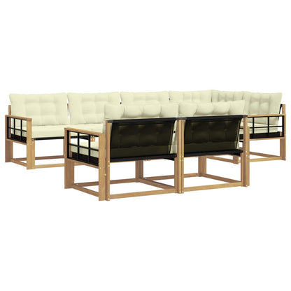 Outdoor-Sofagarnitur 7 stk. Weiß und Creme