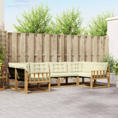 Outdoor-Sofagarnitur 6 stk. Weiß und Creme