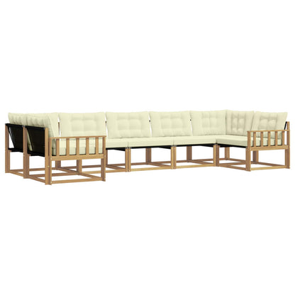 Outdoor-Sofagarnitur 7 stk. Weiß und Creme