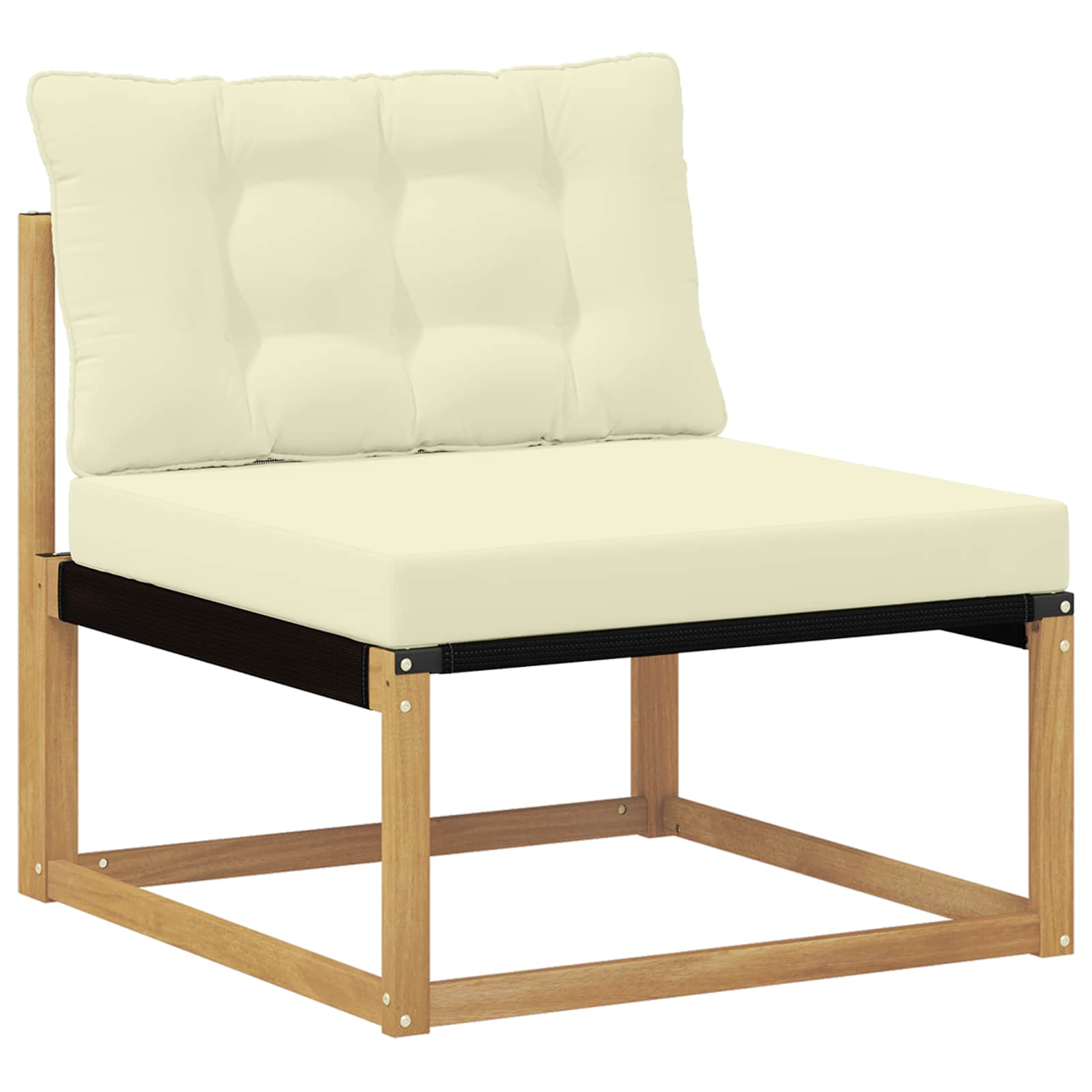 Outdoor-Sofagarnitur 11 stk. Weiß und Creme