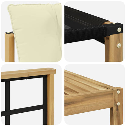 Outdoor-Sofagarnitur 11 stk. Weiß und Creme
