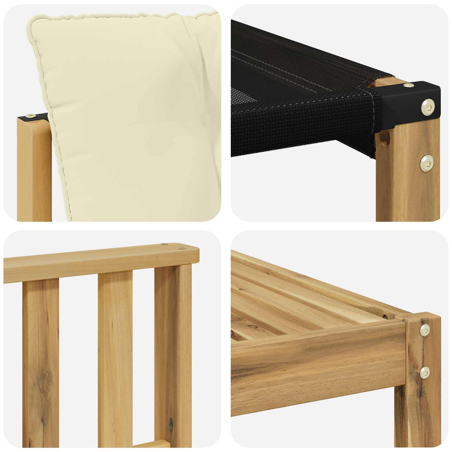 Outdoor-Sofagarnitur 6 stk. Weiß und Creme
