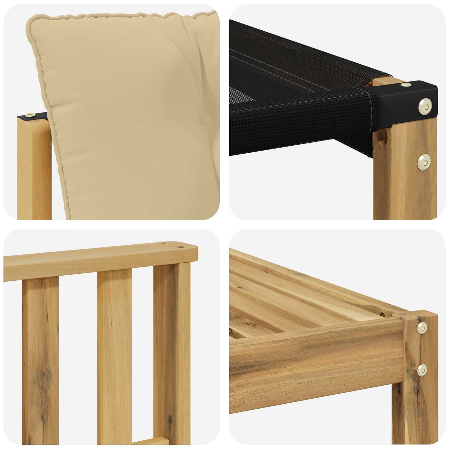 Outdoor-Sofagarnitur 6 stk. Weiß und Beige