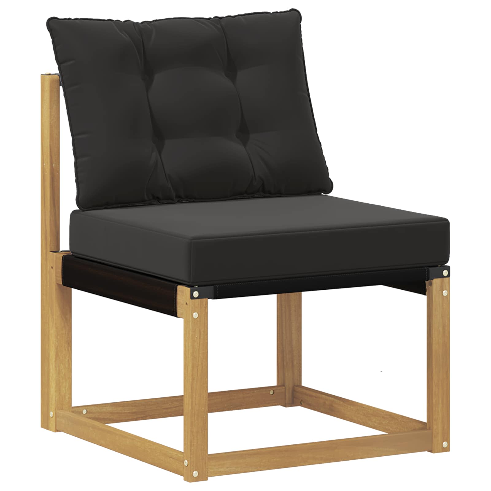 Outdoor-Sofagarnitur 7 stk. Weiß und Schwarz