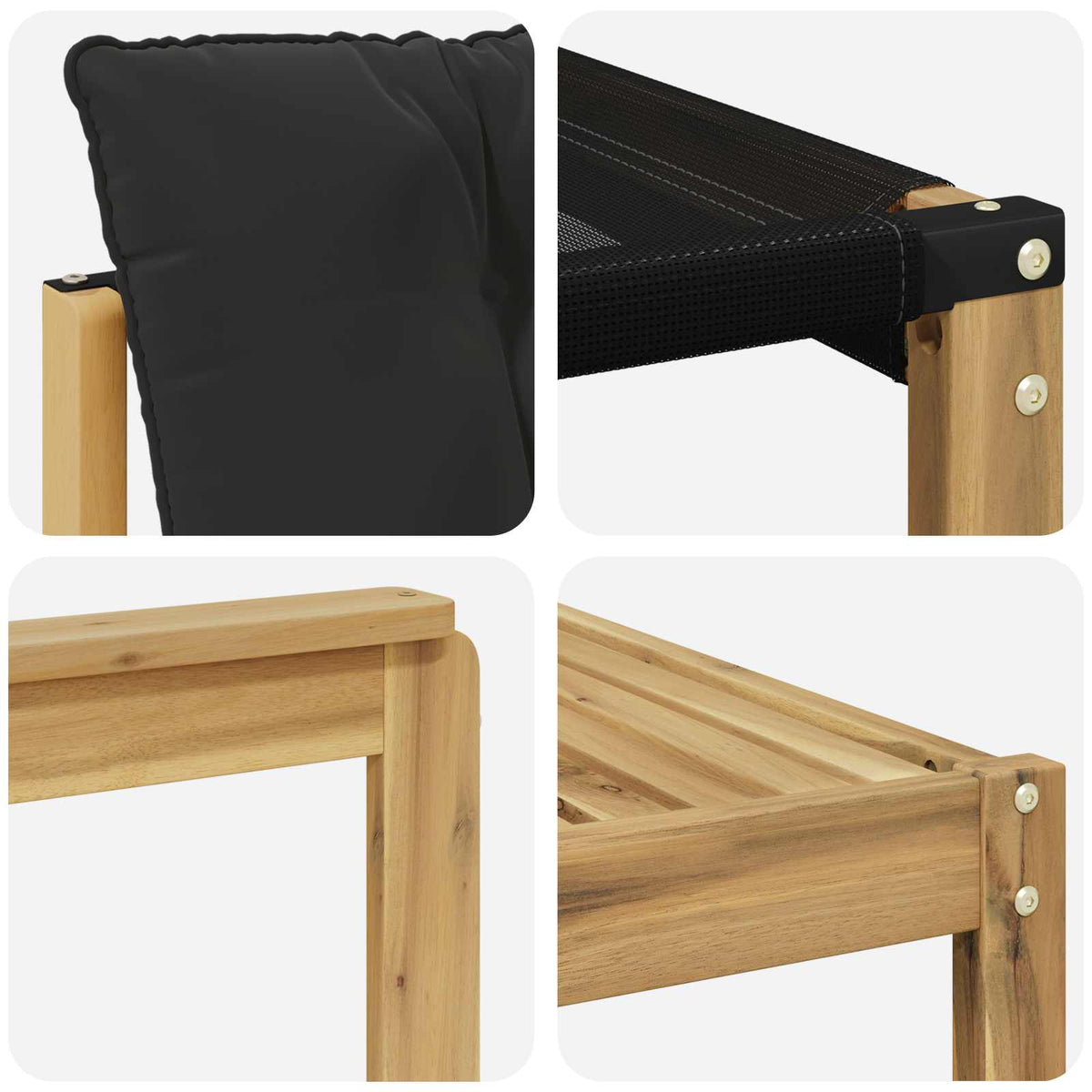 Outdoor-Sofagarnitur 9 stk. Weiß und Schwarz
