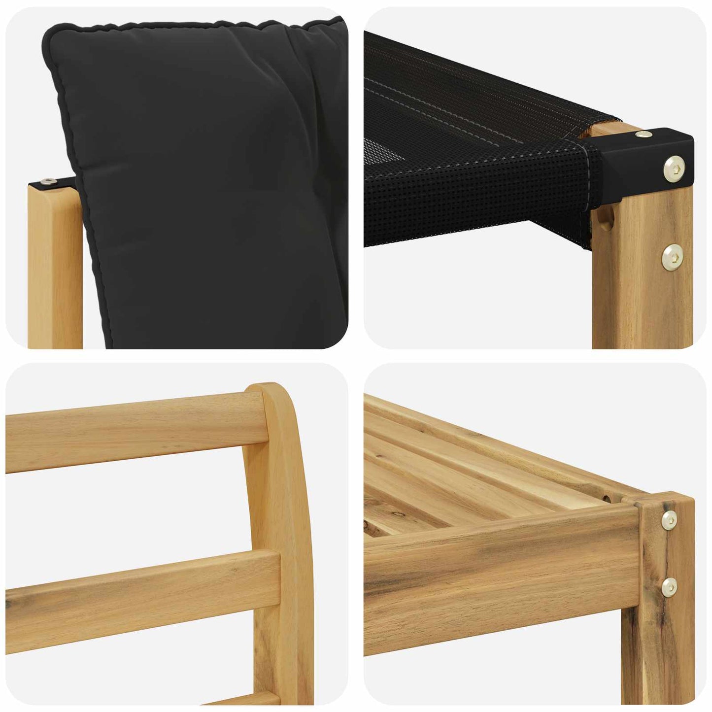 Outdoor-Sofagarnitur 9 stk. Weiß und Schwarz