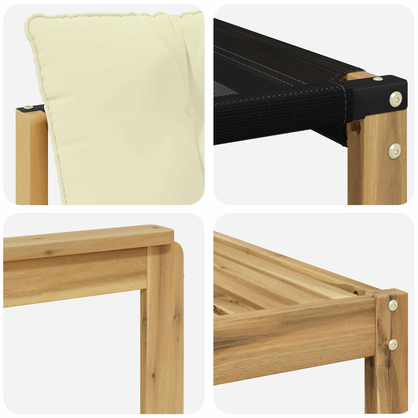 Outdoor-Sofagarnitur mit Kissen 5 pcs Weiß und Creme