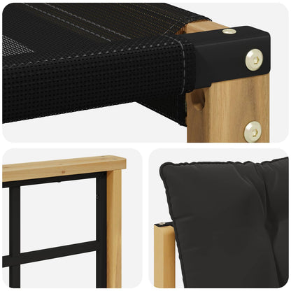 Outdoor-Sofagarnitur 6 stk. Weiß und Schwarz