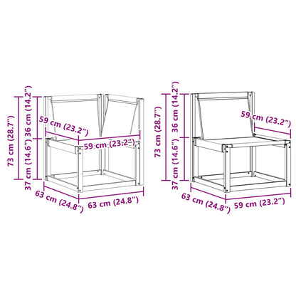 Outdoor-Sofagarnitur 8 stk. Weiß und Schwarz
