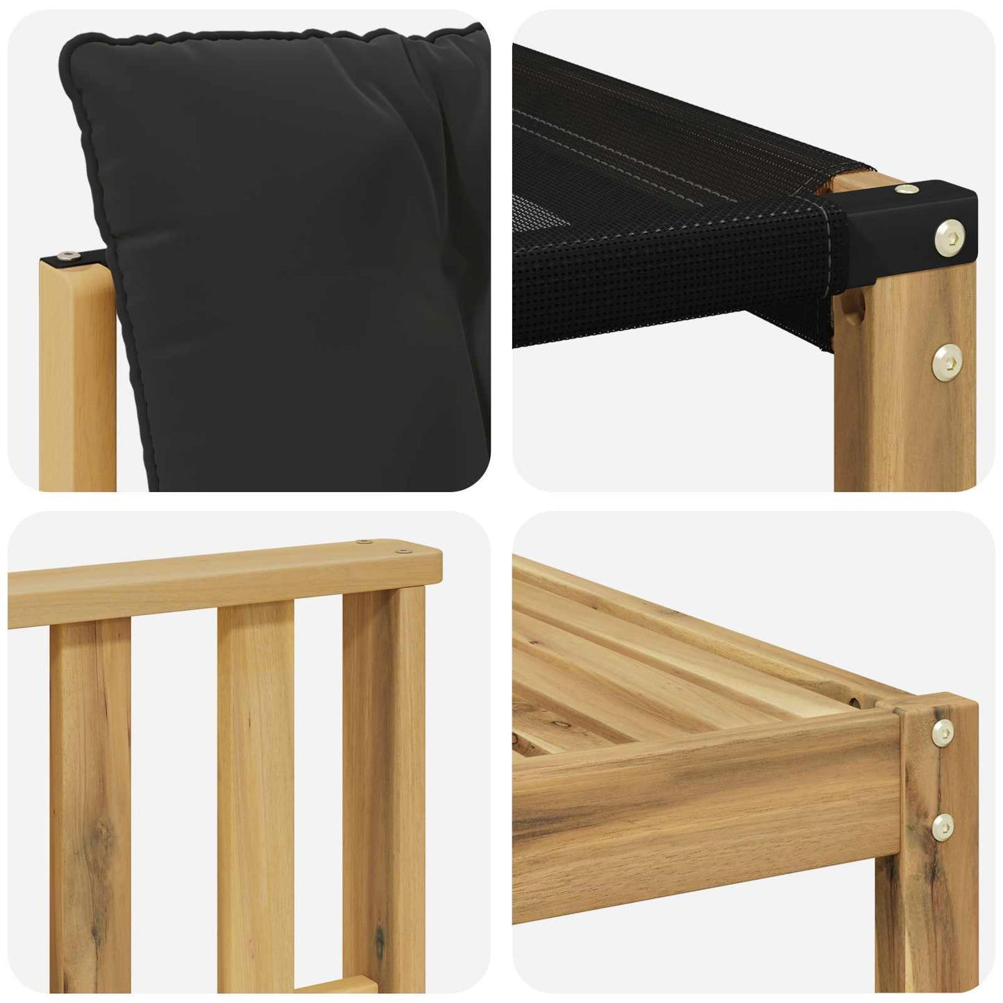 Outdoor-Sofagarnitur 9 stk. Weiß und Schwarz