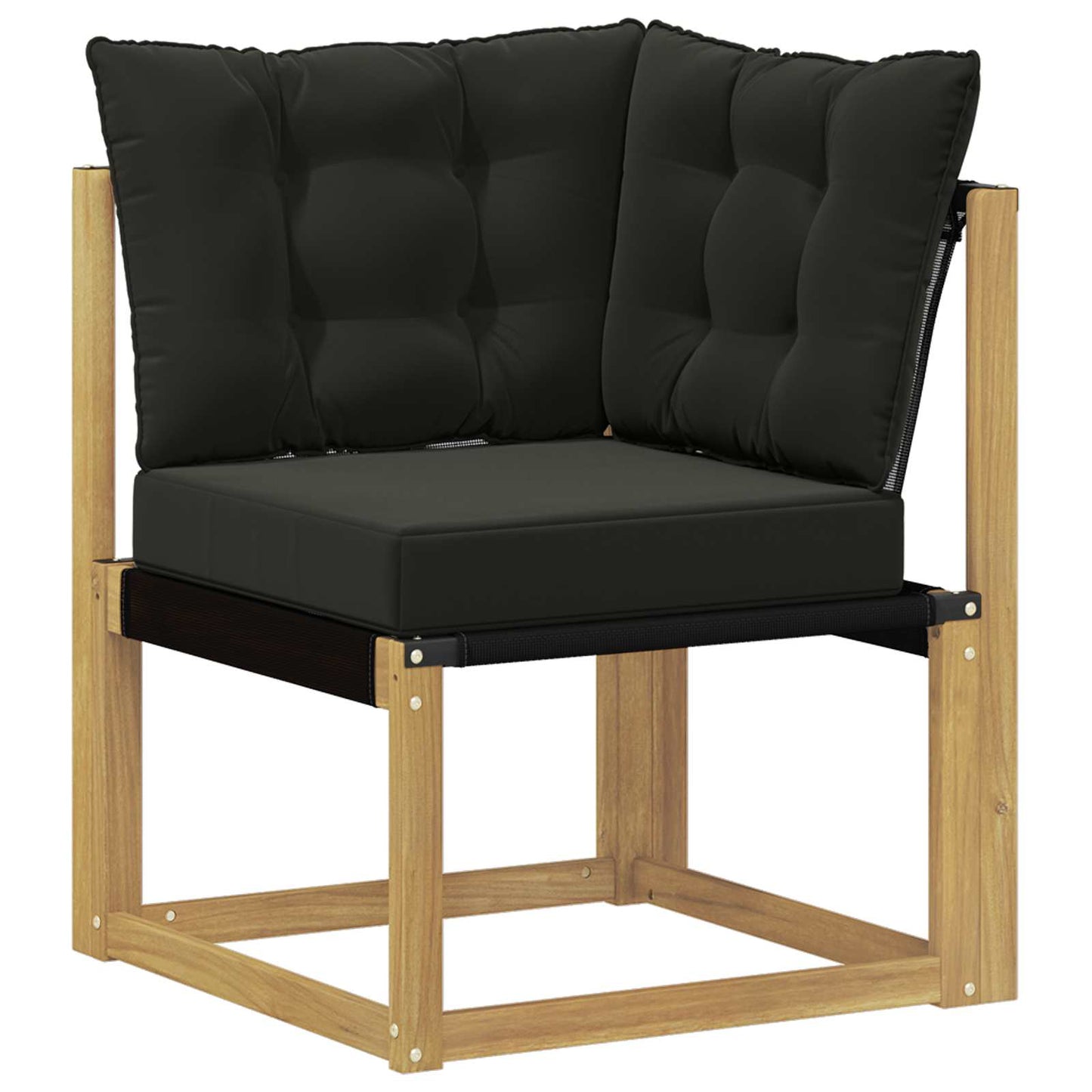 Outdoor-Sofagarnitur 9 stk. Weiß und Schwarz