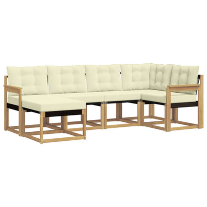 Outdoor-Sofagarnitur 6 stk. Weiß und Creme