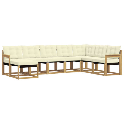Outdoor-Sofagarnitur 8 stk. Weiß und Creme
