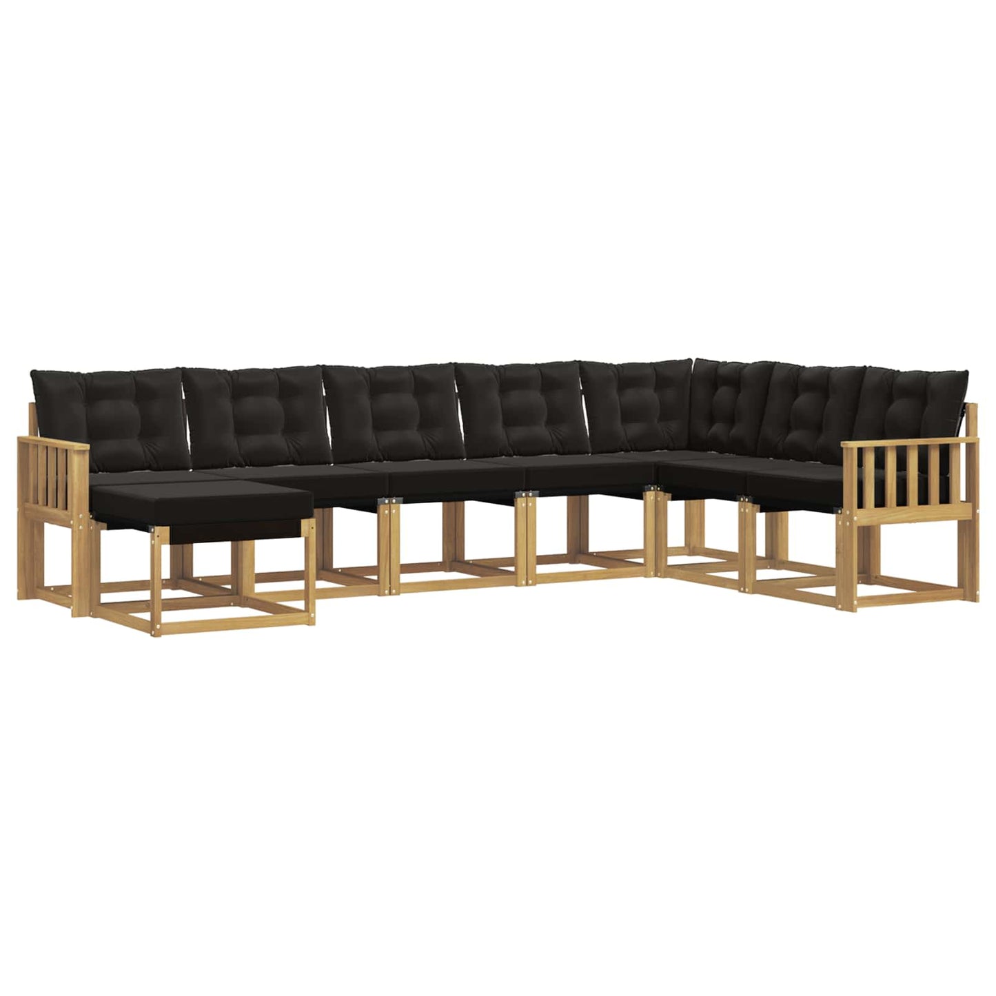 Outdoor-Sofagarnitur 8 stk. Weiß und Schwarz