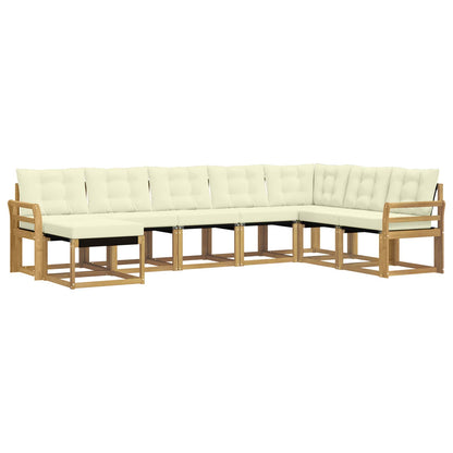 Outdoor-Sofagarnitur 8 stk. Weiß und Creme