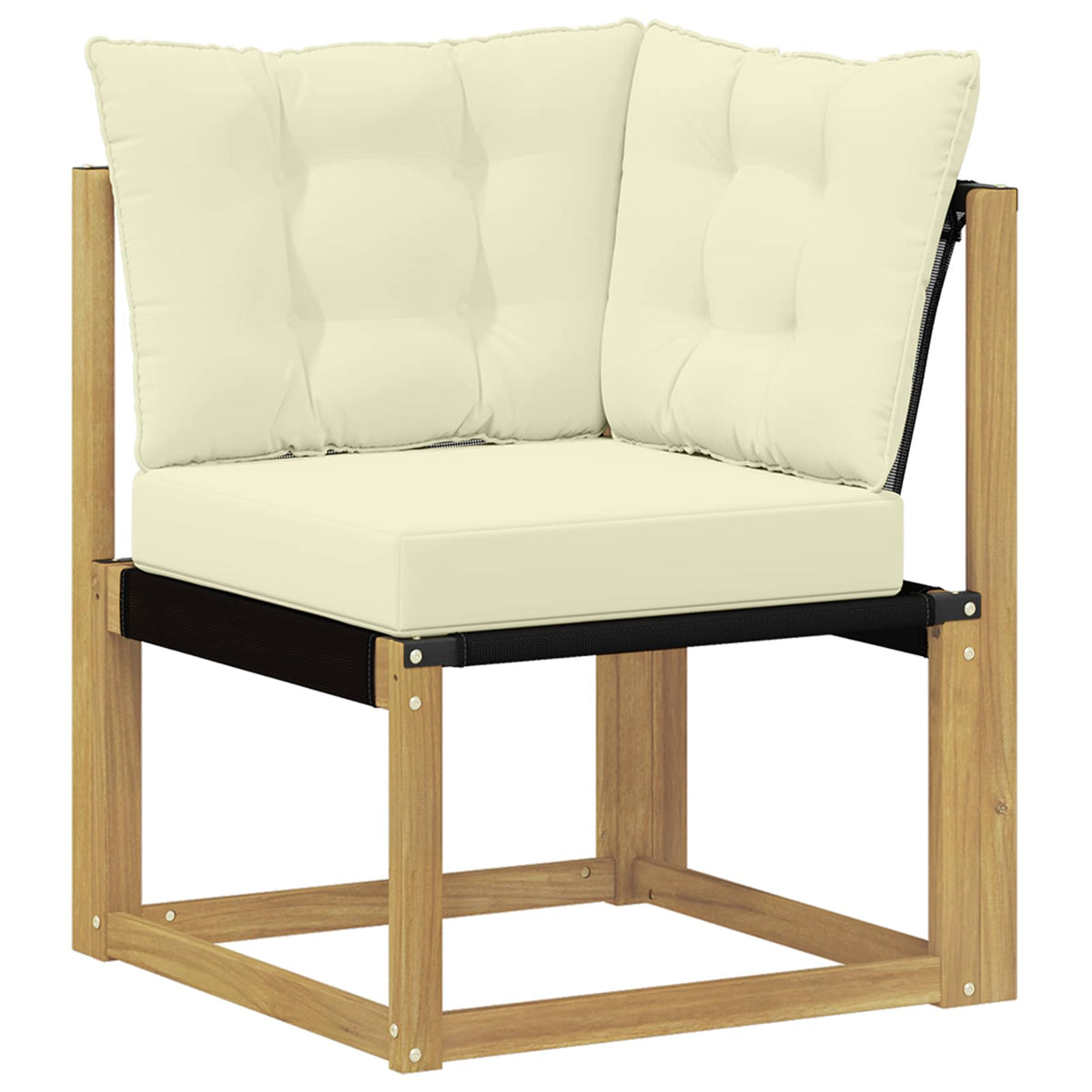Outdoor-Sofagarnitur 9 stk. Weiß und Creme