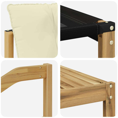 Outdoor-Sofagarnitur 9 stk. Weiß und Creme