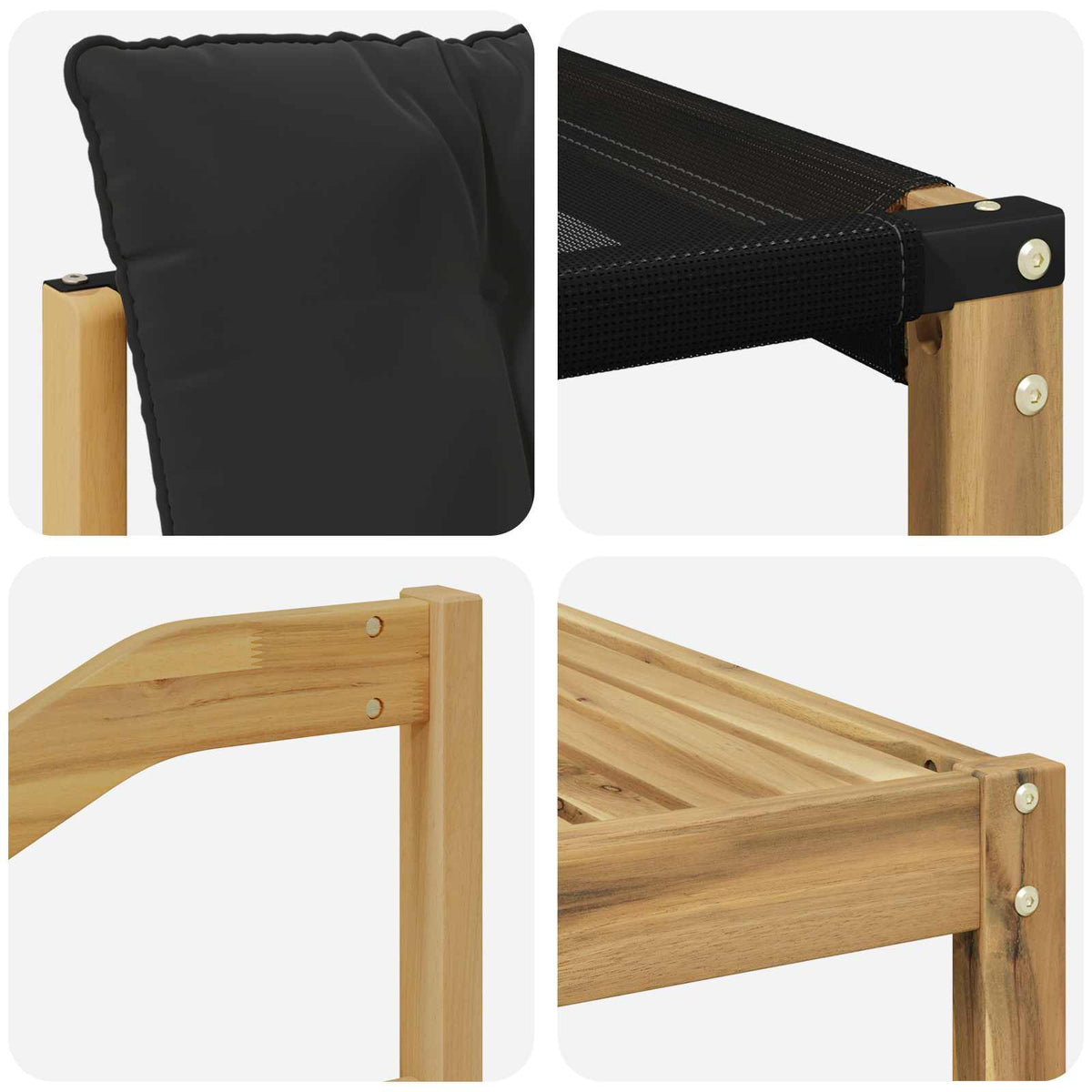 Outdoor-Sofagarnitur 9 stk. Weiß und Schwarz