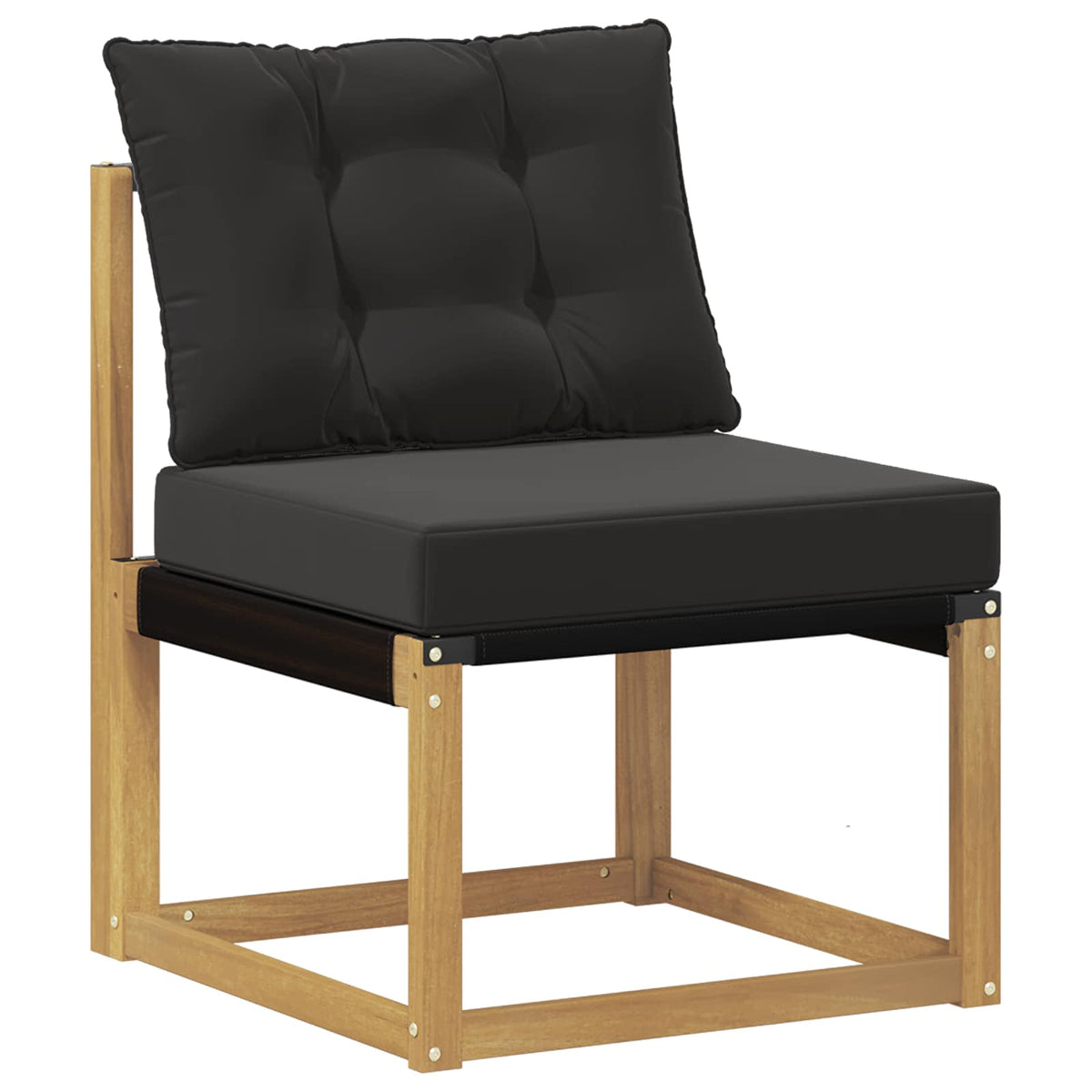 Outdoor-Sofagarnitur 6 stk. Weiß und Schwarz