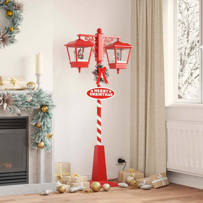 Weihnachtsstraßenlampe mit 2 Laternen Rot 40,5 x 80 x 188 cm
