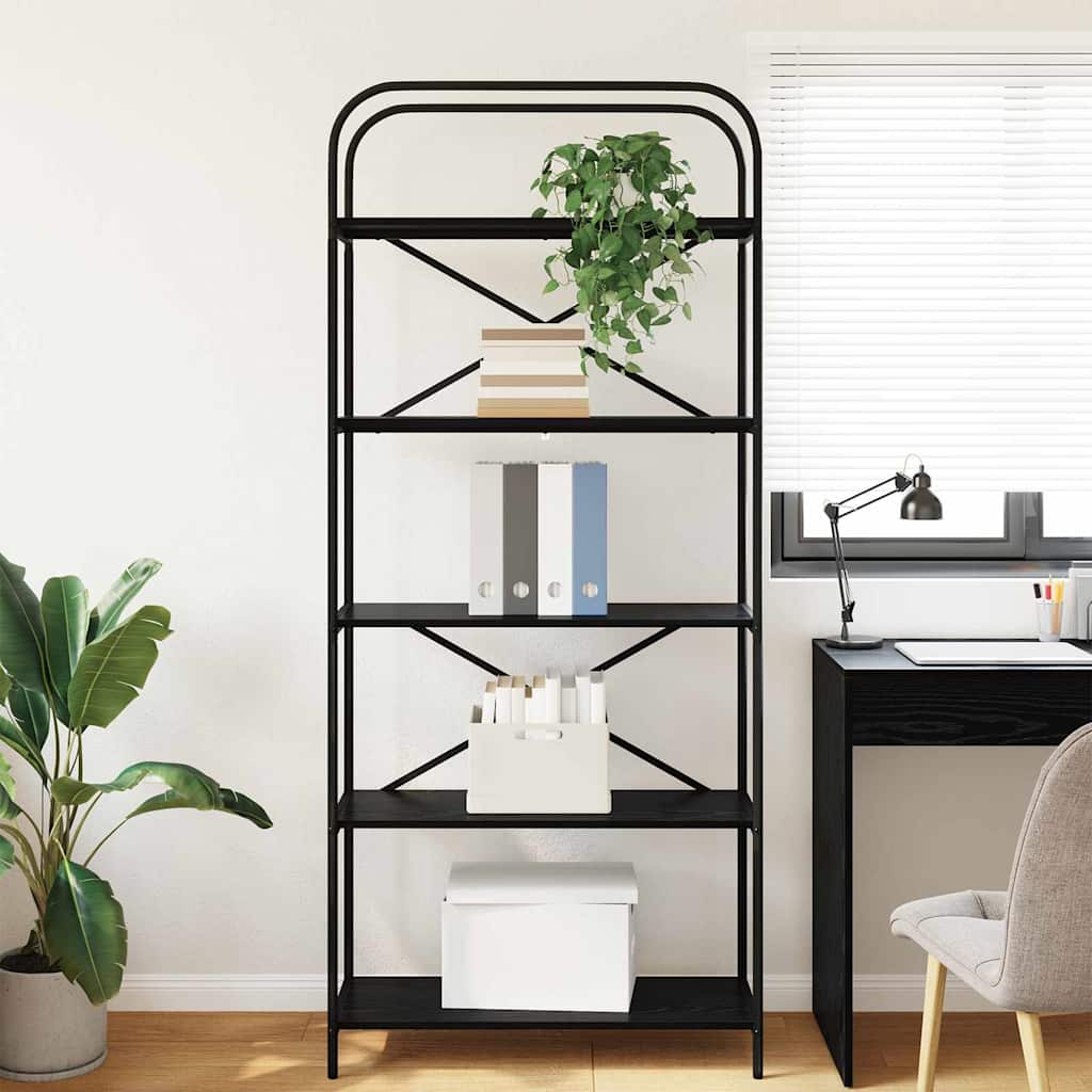 Bücherregal 5 Ebenen 80 x 30 x 183 cm Holzwerkstoff