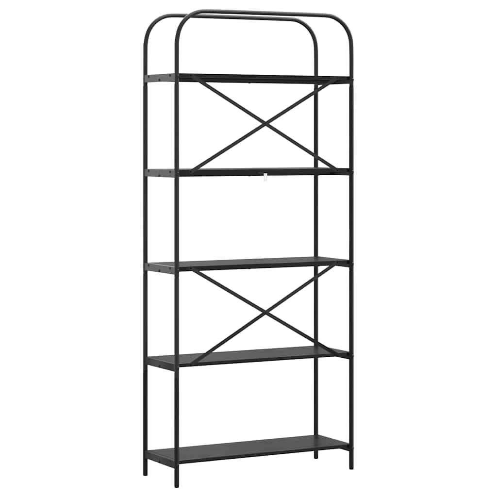 Bücherregal 5 Ebenen 80 x 30 x 183 cm Holzwerkstoff