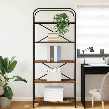 Bücherregal 5 Ebenen 80 x 30 x 183 cm Holzwerkstoff