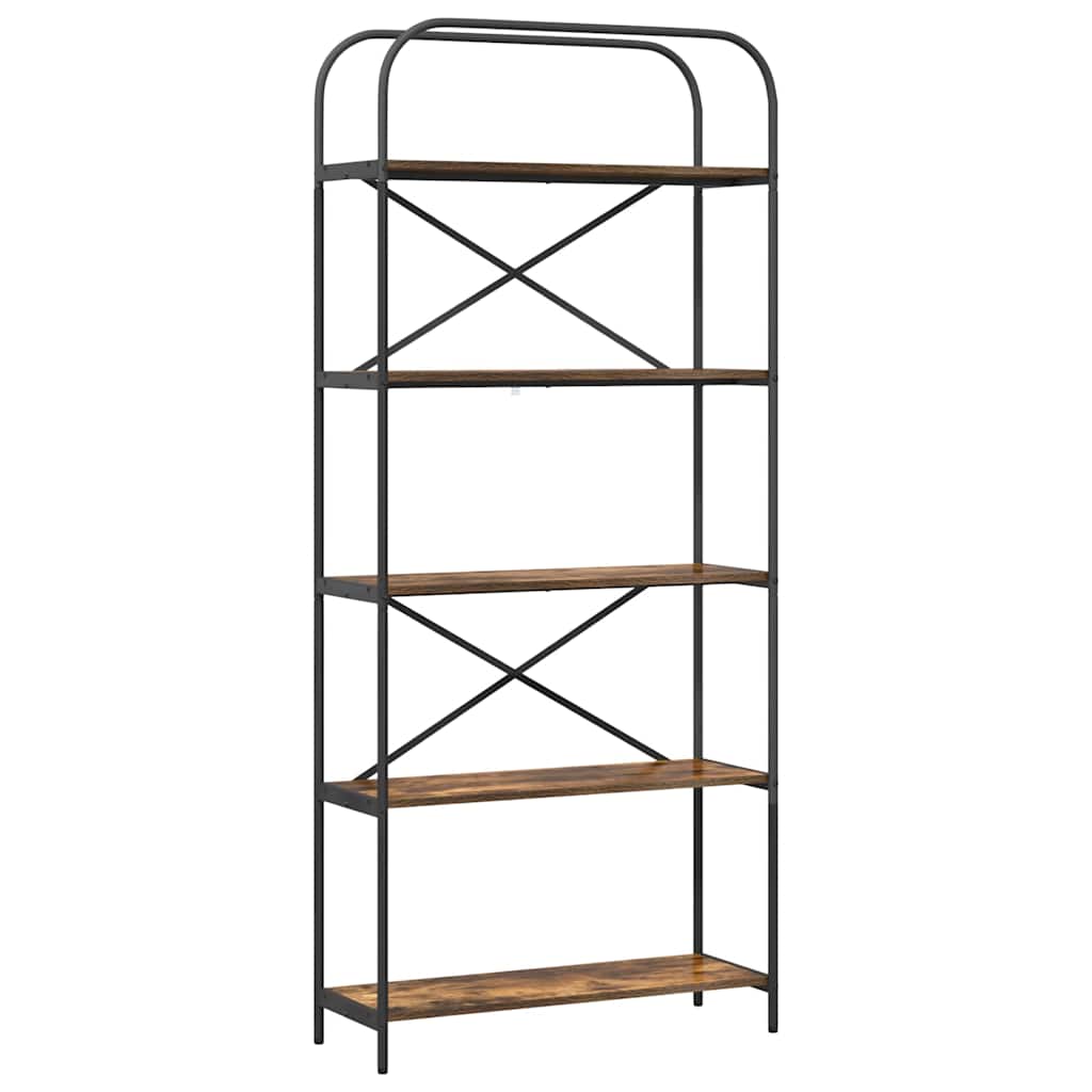 Bücherregal 5 Ebenen 80 x 30 x 183 cm Holzwerkstoff