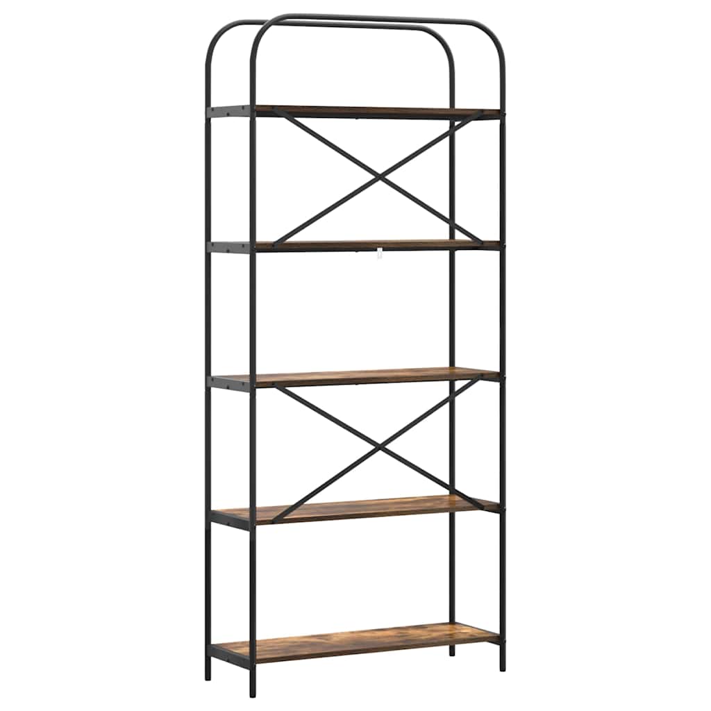 Bücherregal 5 Ebenen 80 x 30 x 183 cm Holzwerkstoff