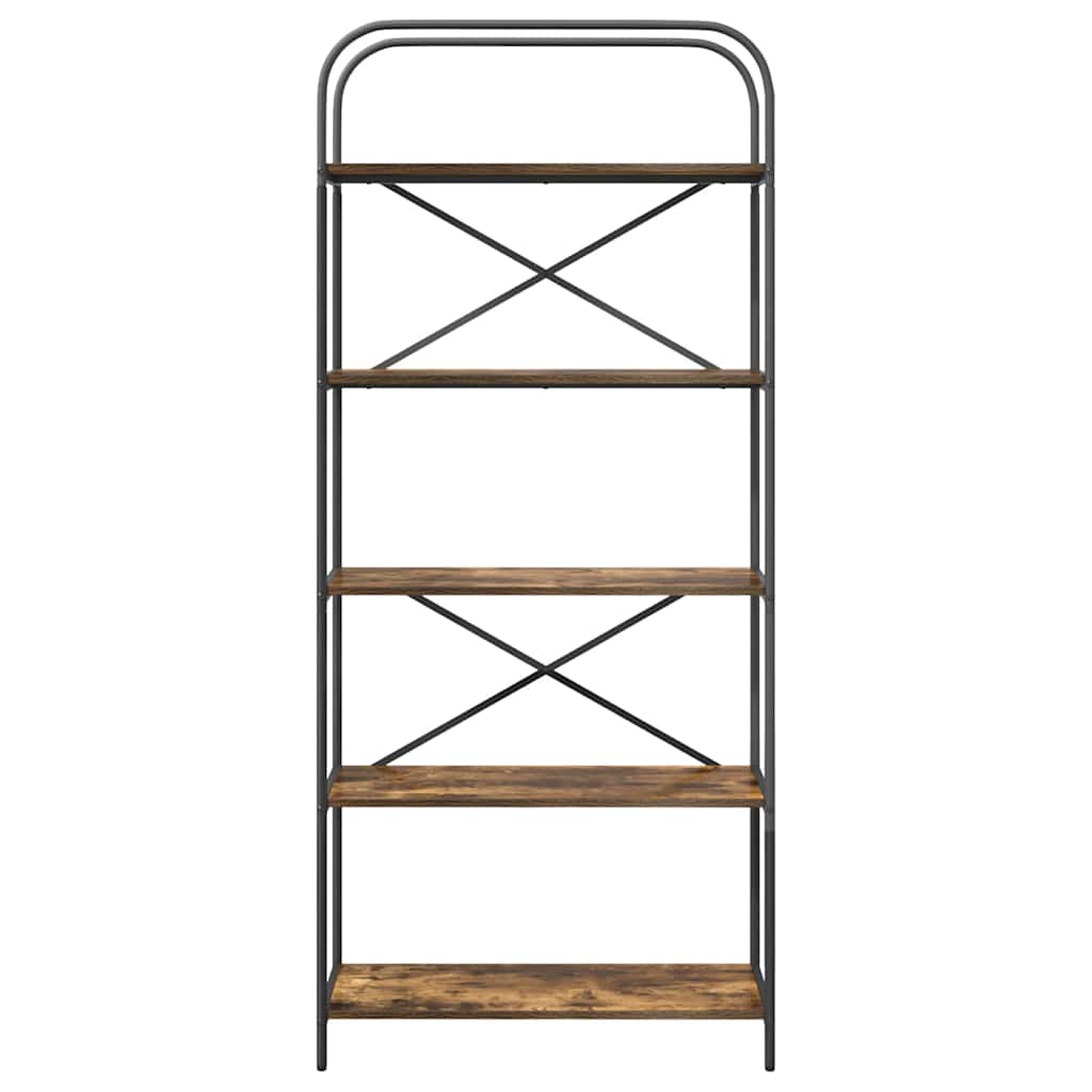 Bücherregal 5 Ebenen 80 x 30 x 183 cm Holzwerkstoff