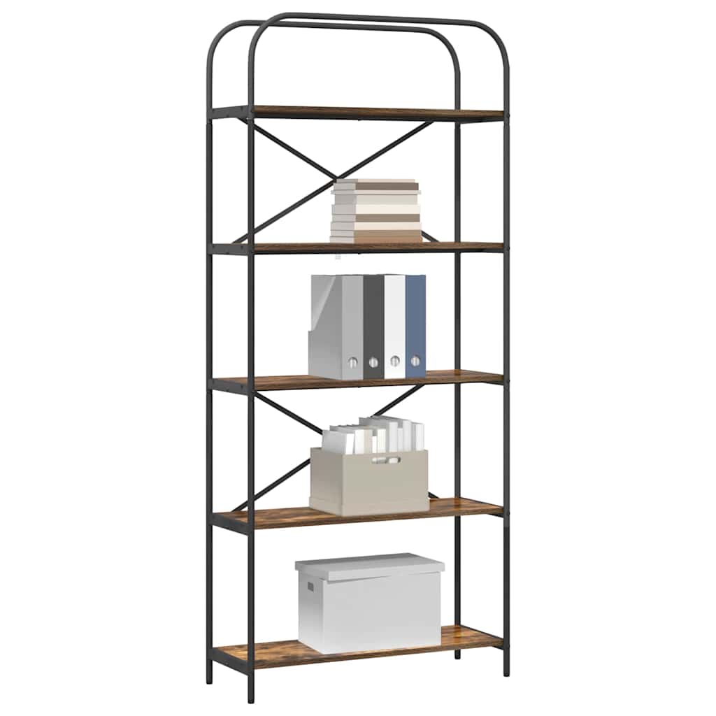 Bücherregal 5 Ebenen 80 x 30 x 183 cm Holzwerkstoff