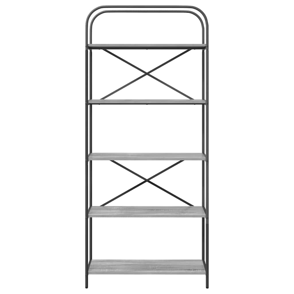 Bücherregal 5 Ebenen 80 x 30 x 183 cm Holzwerkstoff