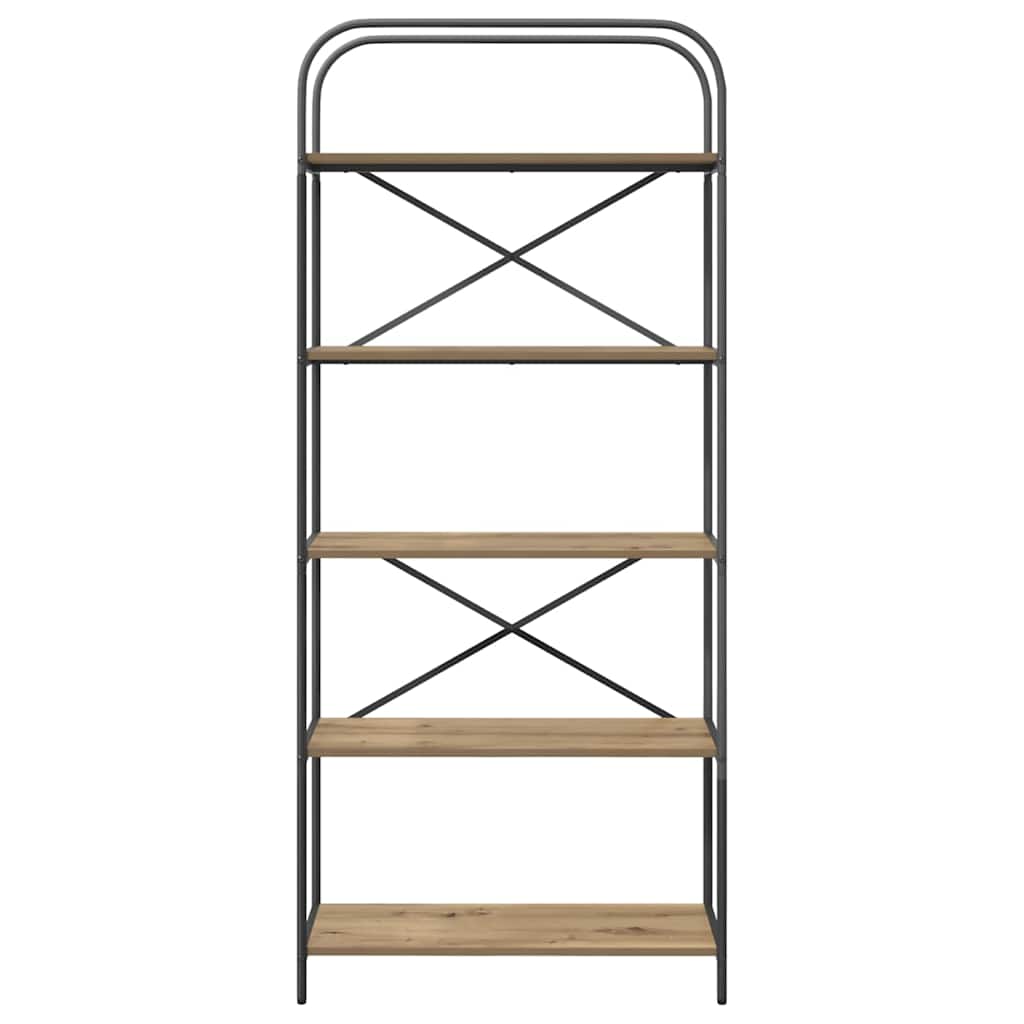 Bücherregal 5 Ebenen 80 x 30 x 183 cm Holzwerkstoff