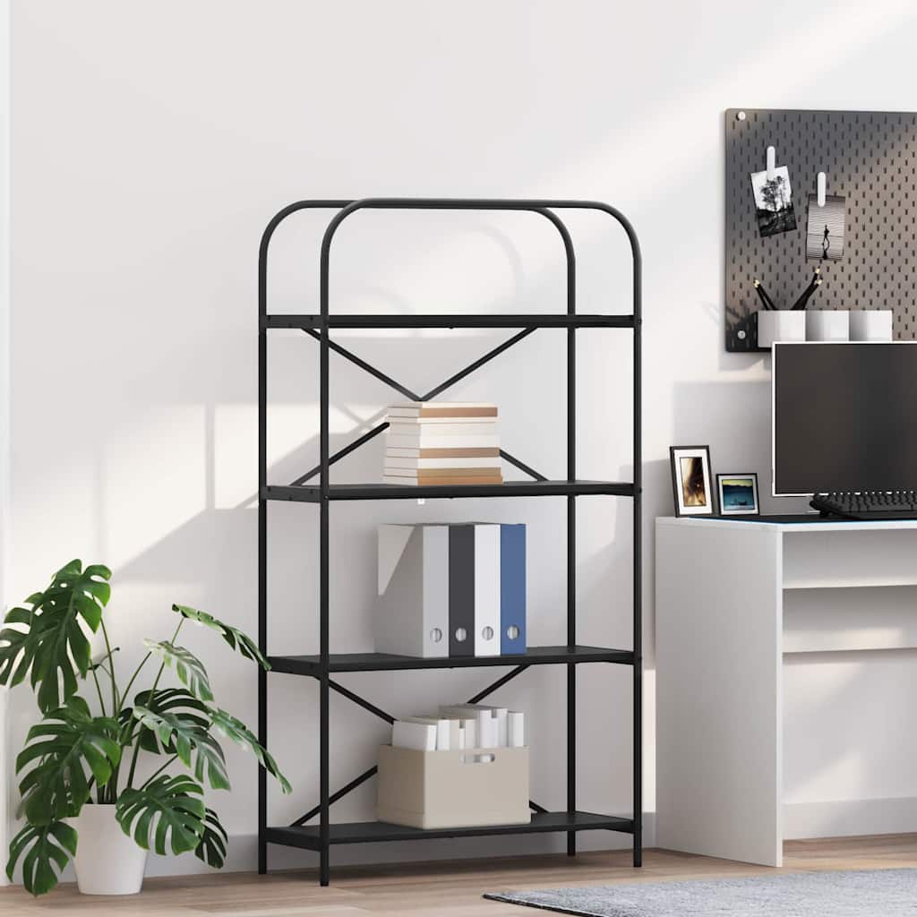 Bücherregal 4 Ebenen 80 x 30 x 146 cm Holzwerkstoff