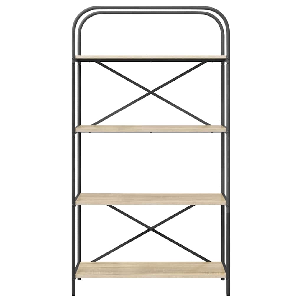 Bücherregal 4 Ebenen 80 x 30 x 146 cm Holzwerkstoff