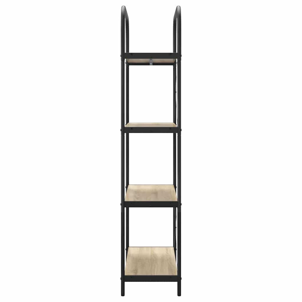 Bücherregal 4 Ebenen 80 x 30 x 146 cm Holzwerkstoff