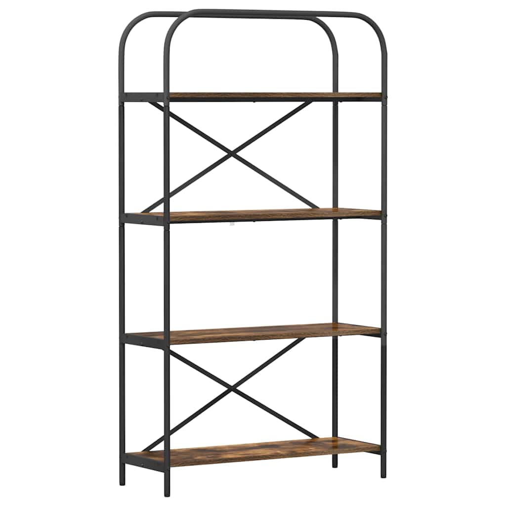 Bücherregal 4 Ebenen 80 x 30 x 146 cm Holzwerkstoff