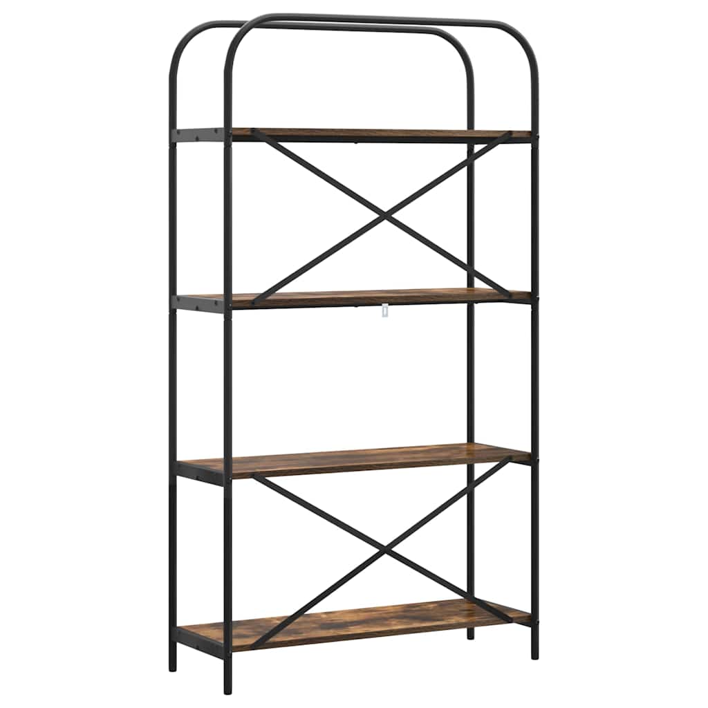 Bücherregal 4 Ebenen 80 x 30 x 146 cm Holzwerkstoff