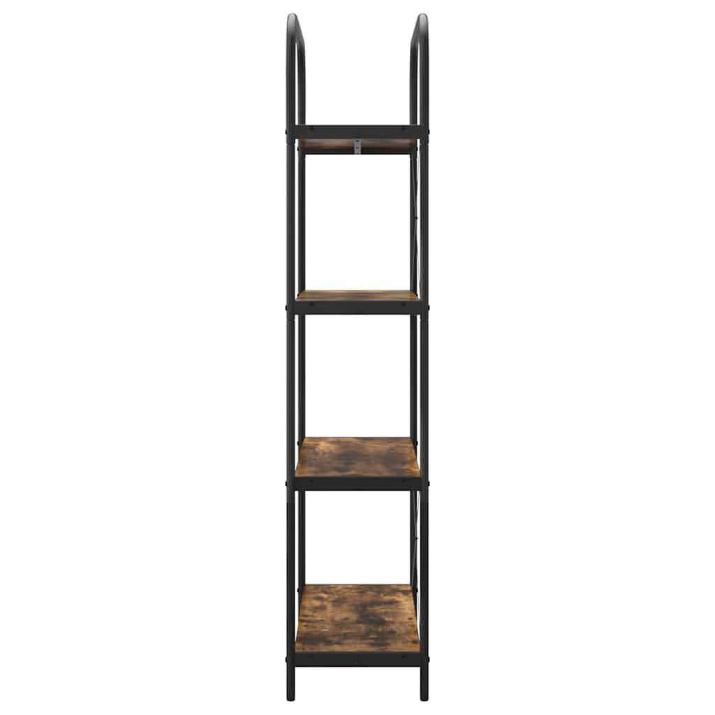 Bücherregal 4 Ebenen 80 x 30 x 146 cm Holzwerkstoff