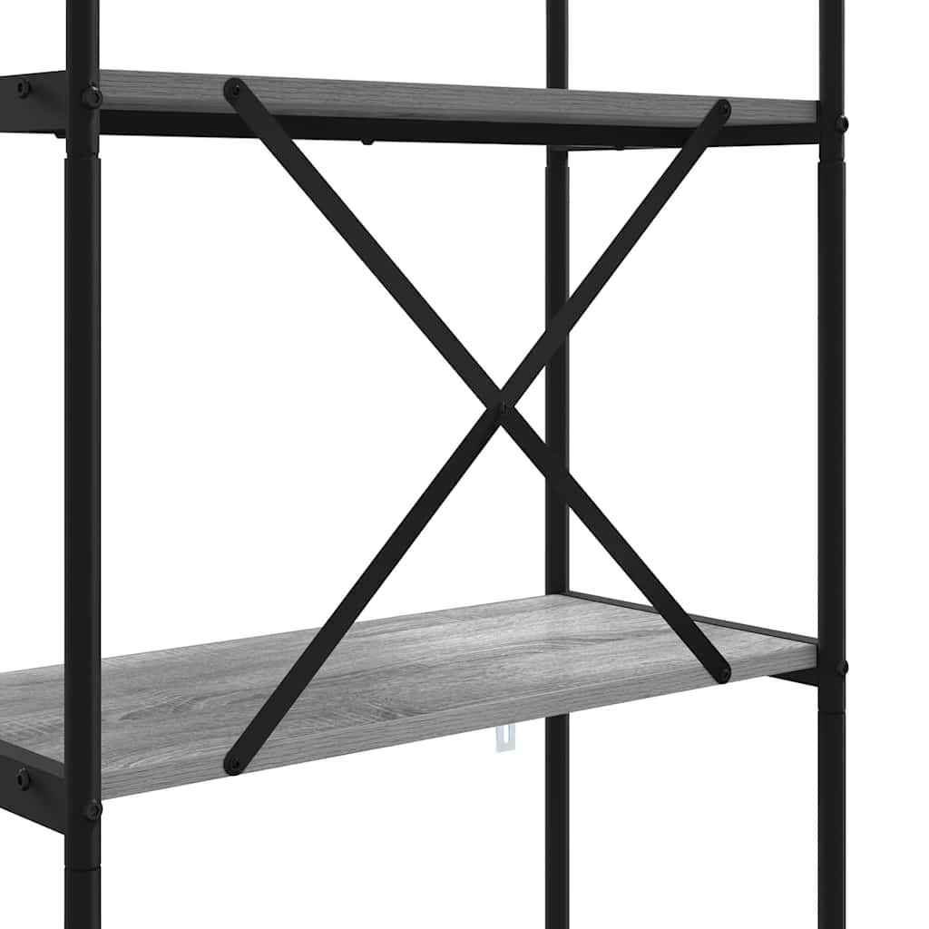 Bücherregal 4 Ebenen 80 x 30 x 146 cm Holzwerkstoff