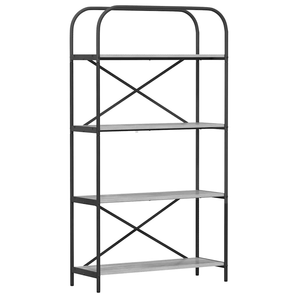 Bücherregal 4 Ebenen 80 x 30 x 146 cm Holzwerkstoff