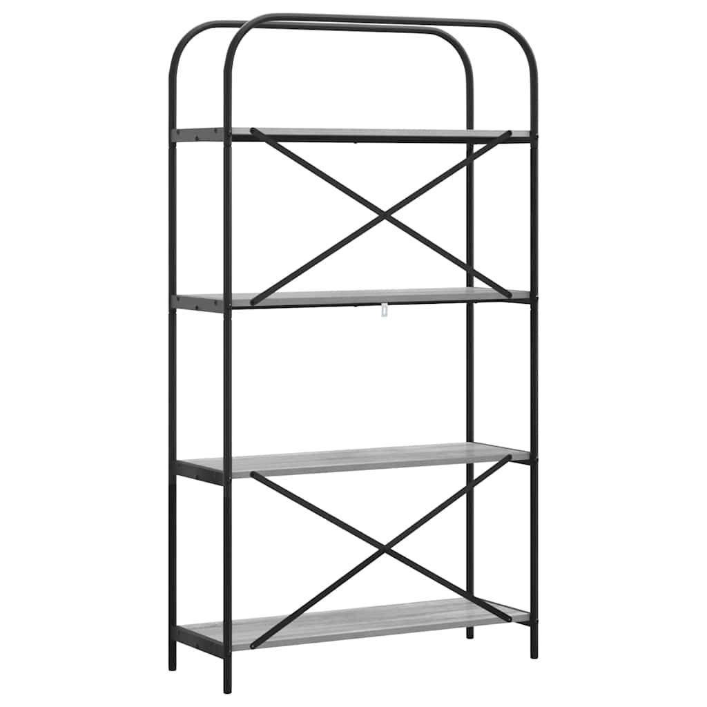 Bücherregal 4 Ebenen 80 x 30 x 146 cm Holzwerkstoff