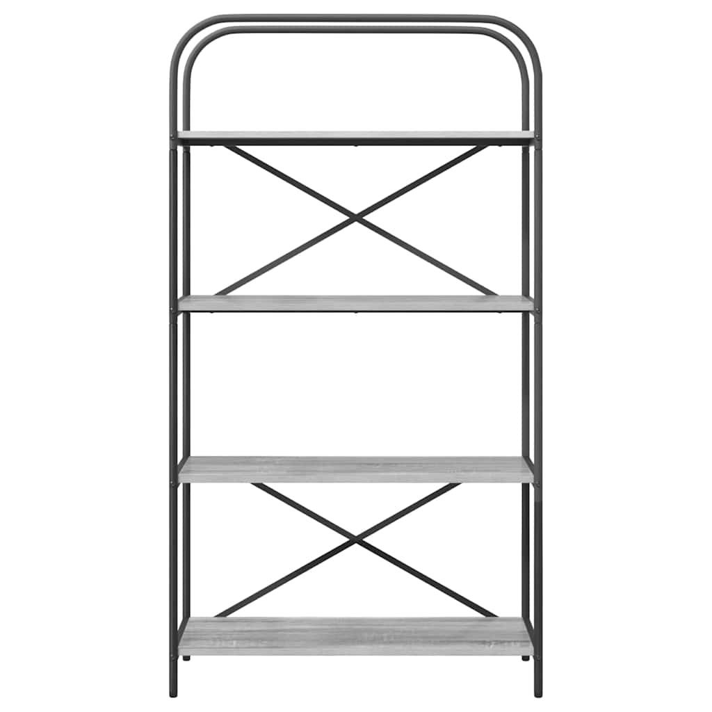 Bücherregal 4 Ebenen 80 x 30 x 146 cm Holzwerkstoff