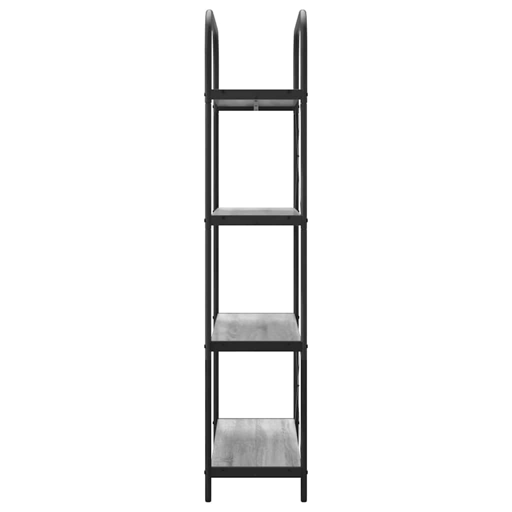 Bücherregal 4 Ebenen 80 x 30 x 146 cm Holzwerkstoff