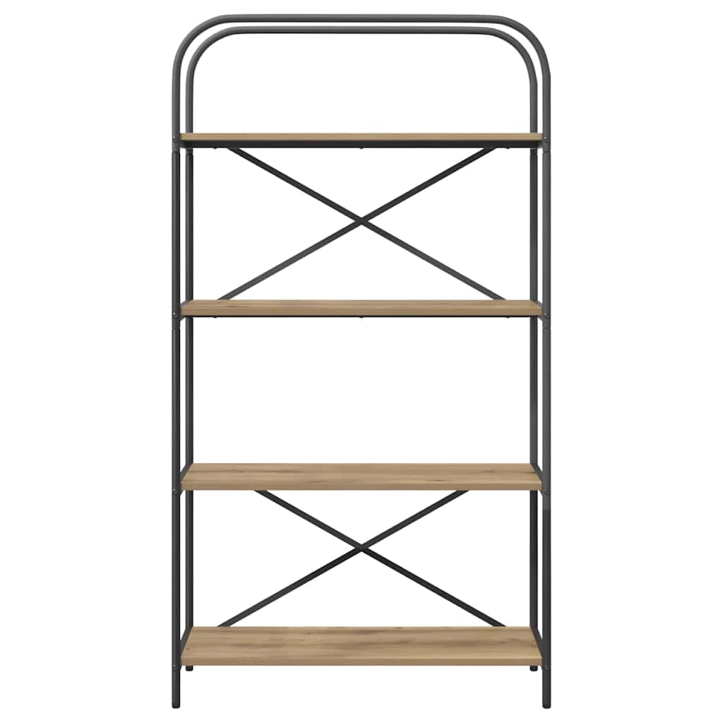 Bücherregal 4 Ebenen 80 x 30 x 146 cm Holzwerkstoff