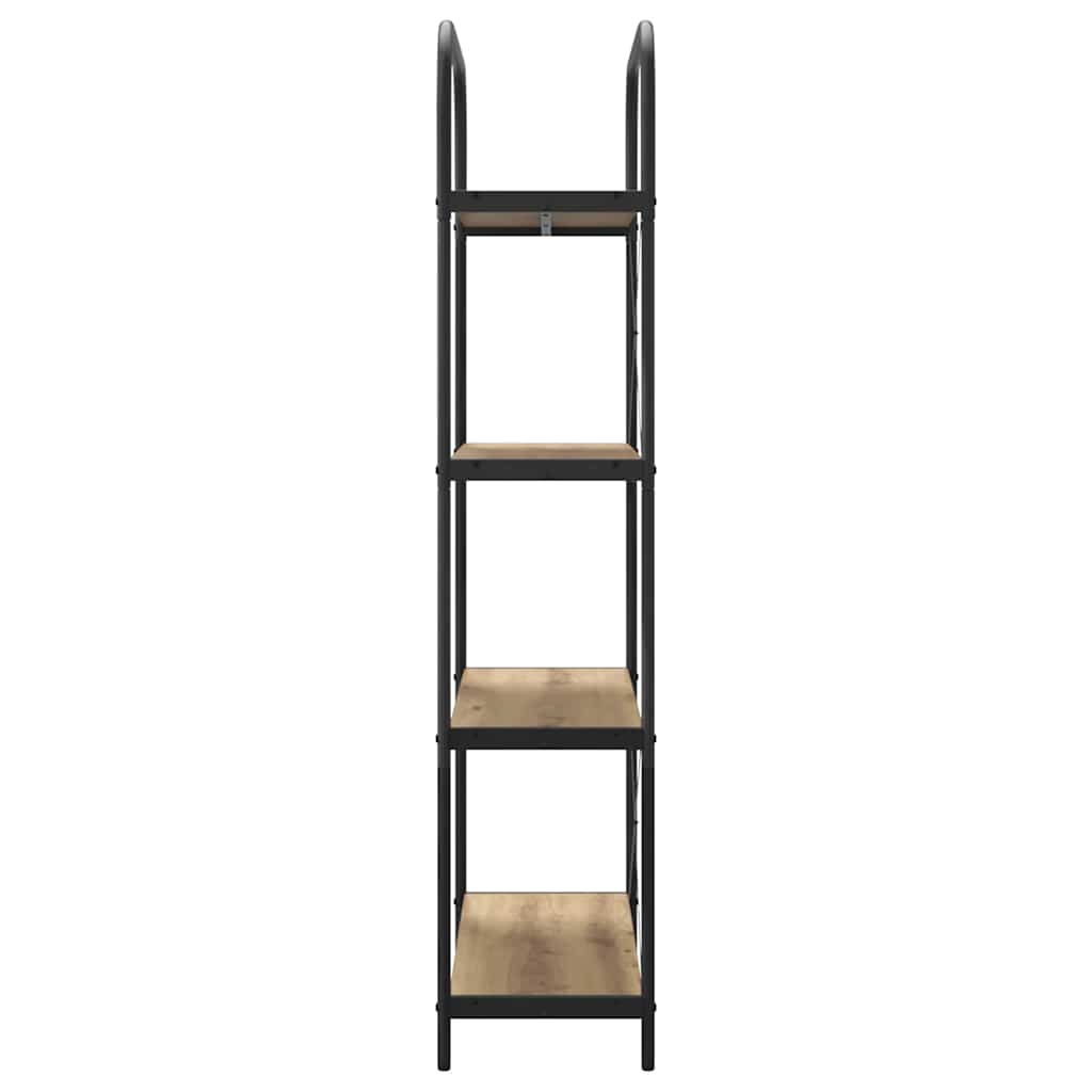 Bücherregal 4 Ebenen 80 x 30 x 146 cm Holzwerkstoff